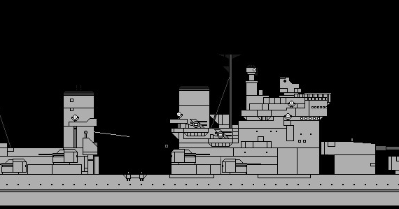 Корабль HMS King George V [Battleship] (1940) - чертежи, габариты, рисунки